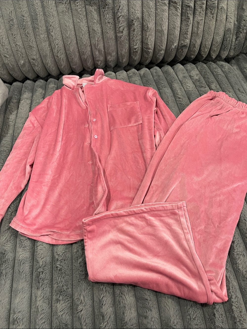 Only Plush Pink Women's Two-Piece lounge/Pajama Set